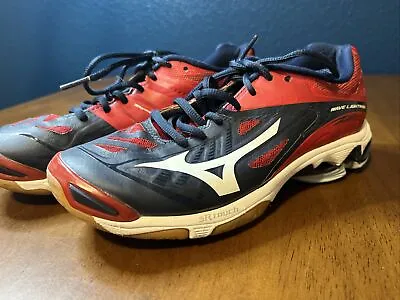 New Women's Mizuno Wave Lightning Z3 Volleyball Shoes Size 6 Red/White/Blue • $20