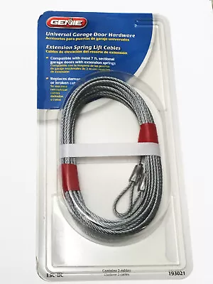 2 GENIE Universal Garage Door EXTENSION SPRING LIFT CABLES Works With Most Brand • £13.10