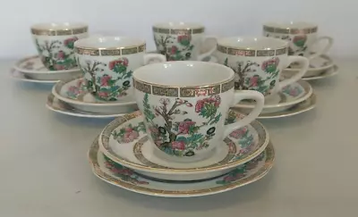 Indian Tree Pattern Tea Trios Sampson Bridgwood & Duchess X6 Cup Saucer Plate • £26.50