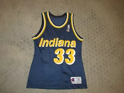 Antonio Davis #33 Indiana Pacers Champion Basketball Blue Jersey Adult Size 36 • $9.99