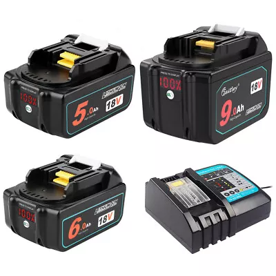 Fit For Makita Li-ion Battery Charger BL1830 BL1850 BL1860 DHR242Z LXT 18V TOOL • £23.27