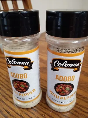 Colonna ADOBO With Pepper 4 Oz Each Lot Of 2 Best By 07/12/2026 #D25 • £11.66