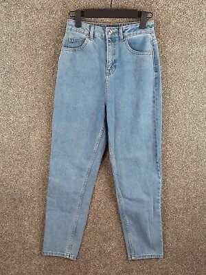 Asos Design High Rise Tapered Mom Jeans Womens 26X26 Light Blue Denim 90s Grunge • $19.99