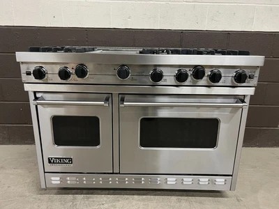 $5999.99 • Buy VIKING VGIC4886GSS - 48  PRO Gas Range Oven 6 Burners + Griddle Stainless
