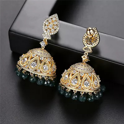 Indian Bell Drop Earrings Jhumka Jhumki Vintage Ethnic Bollywood Jewelry Party • $21.93