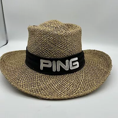 Ping Karsten Straw Golf Sun Hat Made In USA Size XL • $32