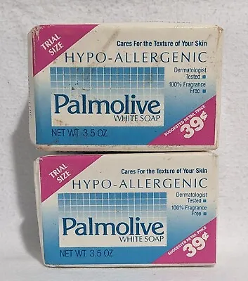 NOS Hypo-Allergenic Palmolive White Soap Bar - 3.5oz Size - Lot Of 2 - New • £26.72