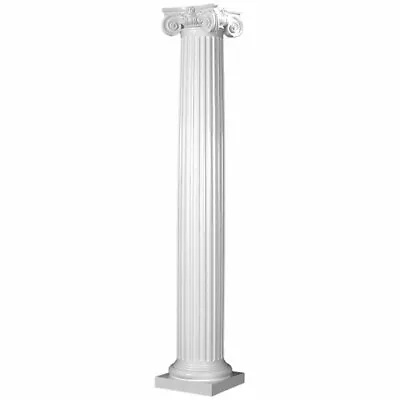 $1730.54 • Buy Fiberglass Fluted Tapered Column With Scamozzi Cap & Attic Base (Choose Size)