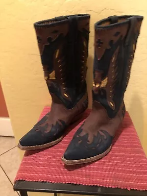 £123.74 • Buy SANCHO COWGIRL MULTI COLOR / DESIGN BRN/BLU. BOOTS Sz (40). US (7)..GORGEOUS!!!