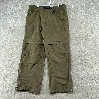 Mountain Hardwear Pants Mens Extra Large Brown Cargo Convertible Hiking Pockets • $11.97