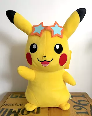 Pokemon Plush Large Sunglass Pikachu 45cm Tall Banpresto Bandai Japan New W Tag • $48