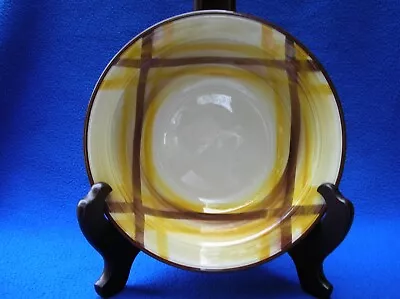 Vintage Metlox Vernonware Organdie Brown Plaid Round Vegetable Bowl 8 3/4  • $10.99