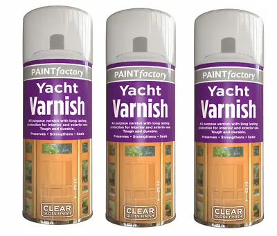 250MLClear Lacquer Spray Yacht Matt And Gloss Varnish Spray Exterior Interior • £4.99