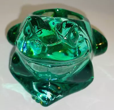 Vintage Indiana Glass Green  Frog Votives Candle Holder Heavy USA~2 Available • $16.99