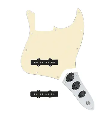 920D Custom Jazz Bass Loaded Pickguard With Drive (Hot) Pickups Aged White P... • $269.99