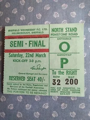 1969 Fa Cup Semi-final Leicester City V West Bromwich Albion Original Ticket... • £13.99