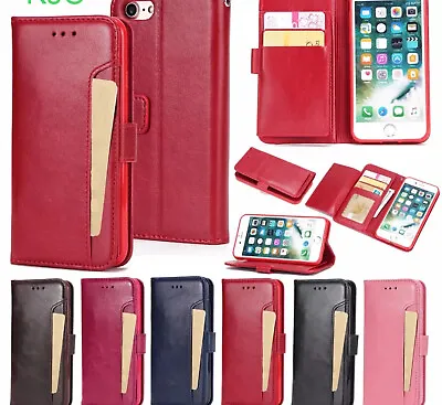 $8.99 • Buy Flip Leather Wallet Case With Card Slot Holder For IPhone 6 7 8 Plus XS X XR MAX