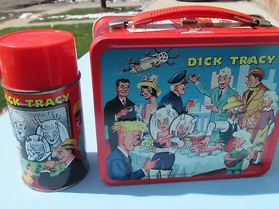 Vintage Dick Tracy Lunchbox 1967 Super Clean With Near Mint Thermos By Aladdin • $142.50