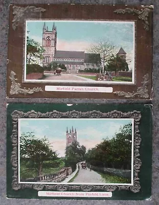 Mirfield Church Kirklees West Yorkshire 2  Used Postcards 1909 Postmark • £5