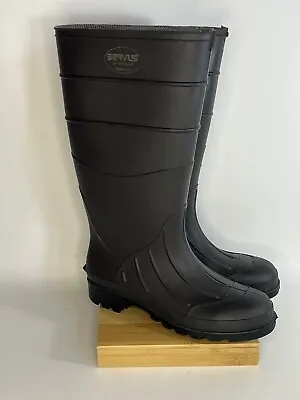 Honeywell Servus Rubber Boots Men's Size 10 Olive Work Waterproof Rain Garden • $22.99