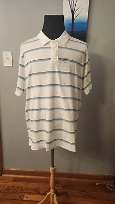 CANYON RIVER BLUES 2XL  Mens Polo Shirt Cotton White Striped  NWoT  • $15
