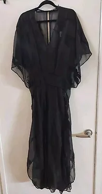 Gorgeous Fate+Becker Black Maxi Dress Size 16 NWT • $50