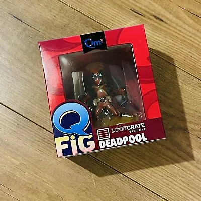 QFIG Deadpool Figure Lootcrate Exclusive Boxed Sun Faded Box But New Inside • £6.80