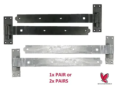 Hook And Band Hinges 10 - 18  Gate Garage Heavy CRANKED Stable Shed Barn Door X4 • £15.99