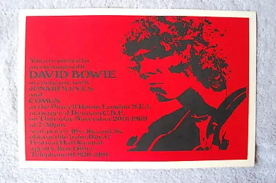 $4.50 • Buy David Bowie Concert Tour Poster 1969 London__