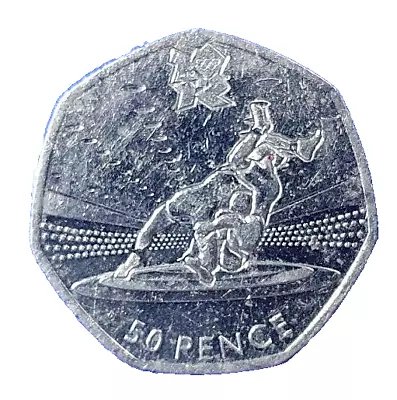 London Olympic 50p Coin - Triathlon Football Judo Wrestling 2011 • £5.50