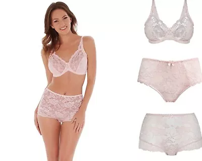 Charnos Rosalind Full Cup Bra Brief Or Deep Brief Soft Pink • £13.95