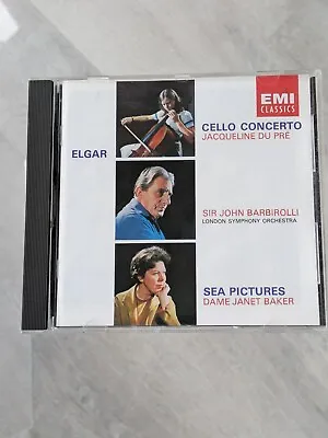 Elgar Cello Concerto Jacueline Du Pre Barbirolli Emi Cd Sea Pictures Janet Baker • £4.50