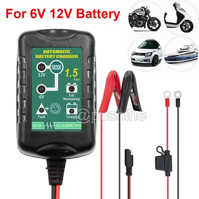 Automatic Battery Charger Maintainer Motorcycle Trickle Float For 6V 12V Battery • $18.90