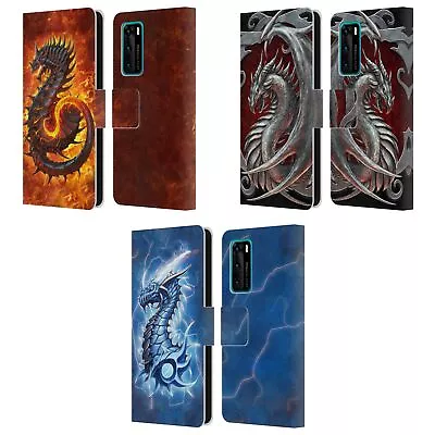 Official Christos Karapanos Dragons 2 Leather Book Case For Huawei Phones • £6.95