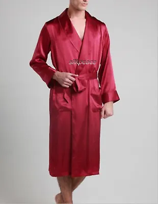 2nd Item FREE SHIP SILKPEACE Mens Silk Satin Robe Pajamas Kimono Loungewear Bath • $21.58