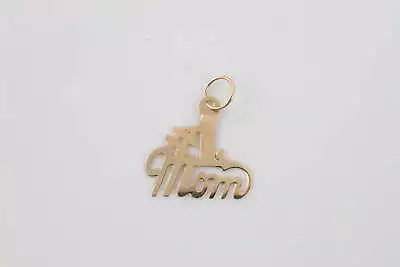 14k Yellow Gold #1 Mom Pendant (0.20g.) • $50