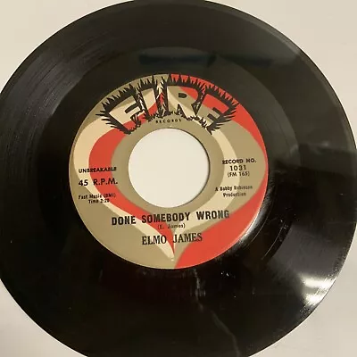 Elmo James Done Somebody Wrong-Fine Little Mama - EX  Hear  Slide Guitar Blues • $45