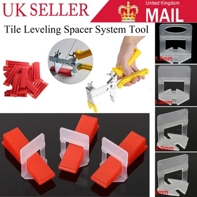 £9.99 • Buy 100/200/400 Tile Leveling Spacer System Tool Clips/Wedges Flooring Lippage/Plier