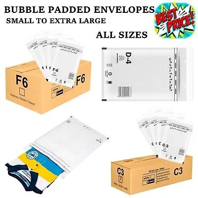 Bubble Padded Envelopes Mail Mailer Bag Small Lite A5 A4 100 D1 50 B/00 A000 Dvd • £4.39