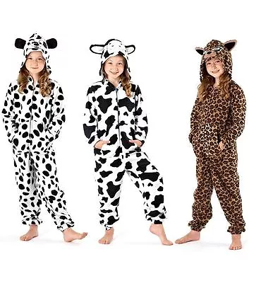 Childrens Onezee Dog Cow In One Pyjamas Full Suite Animal Sleepwear Girls Boys • £12.99