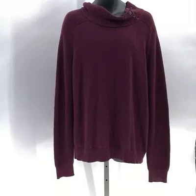 EXPRESS Button Mock Neck Sweater Mens XL NWT Burgundy • $11