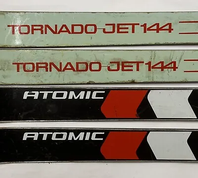 Lot Of 2 Pairs Vtg 70s Skis Atomic Compact HV And Tornado Jet 144  170cm Skis • $49