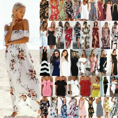 $18.58 • Buy Woman Sexy Summer Casual Elegant Chiffon Polyester Evening Dinner A-line Dress