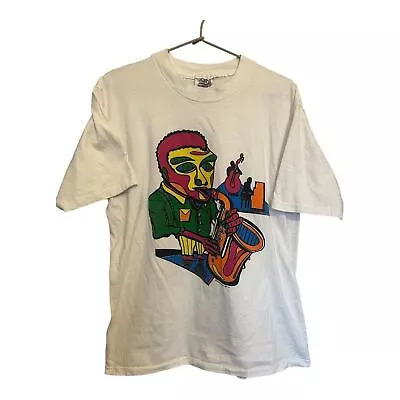 Vintage Jazz Music T Shirt 1990 Universal Arts Large Front Graphic Extra Large • $23.20