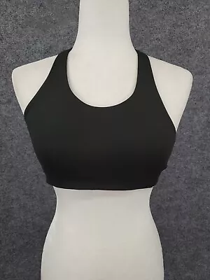 Lululemon Sports Bra Womens 34B Padded Halter Neck Hook & Eye Close Logo Green • £24.11