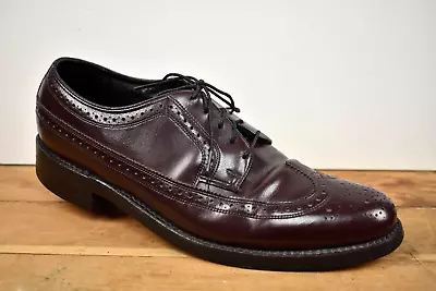 Florsheim Burgundy Longwing Gunboat Blucher Size: 7D • $89