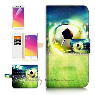 Soccer TPU Phone Wallet Case Cover For New Optus X Power 2 - 21678 • $13.99