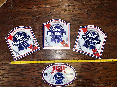 Large 5” Pabst Blue Ribbon Beer Vinyl Decals Lot Of 4 Stickers • $5.99