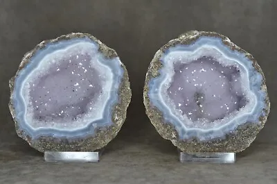 Cracked Open Las Cholla Geode Pair Chihuahua Mexico • $138.95