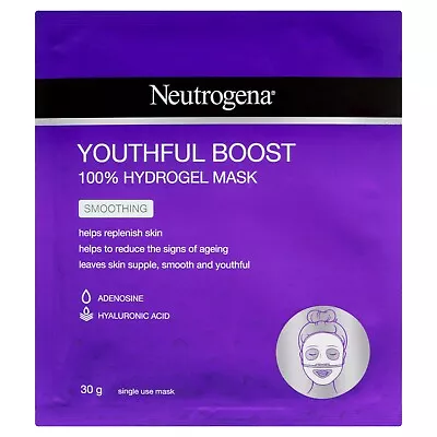 Neutrogena Youthful Boost Hydrogel Mask Smoothing Replenish Skin 30ml • $19.90
